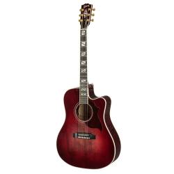 Гитара электроакустическая, цвет вишневый в комплекте кейс GIBSON 2019 Hummingbird Chroma Black Cherry