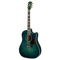 Гитара электроакустическая, цвет санберст в комплекте кейс GIBSON 2019 J-45 Chroma Teal Burst