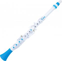 Кларнет, строй С (до), материал - АБС-пластик, цвет - белый/синий NUVO Clarinéo White/Blue