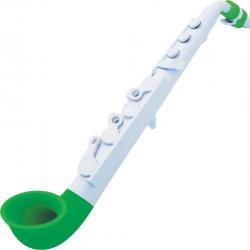 Саксофон, строй С (до), материал - АБС-пластик, цвет - белый/зеленый NUVO jSax White/Green