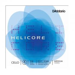 Одиночная струна для виолончели, серия Helicore, A 3/4 Medium D'ADDARIO H511 3/4M