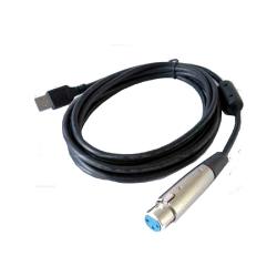 A/D аудио конвертер с кабелем и разъёмами XLR 3pin (мама)USB, длина 4 м INVOTONE UC104